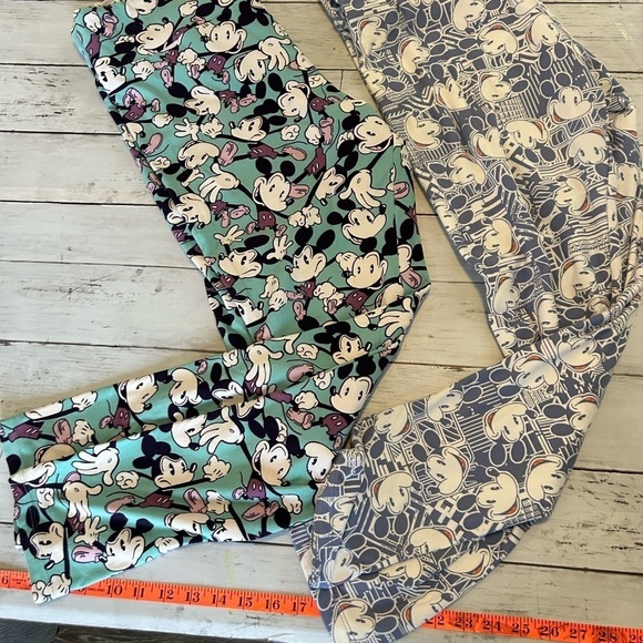 LuLaRoe Disney Collection Mickey Mouse TC Leggings lot of 2 - Picture 2 of 11